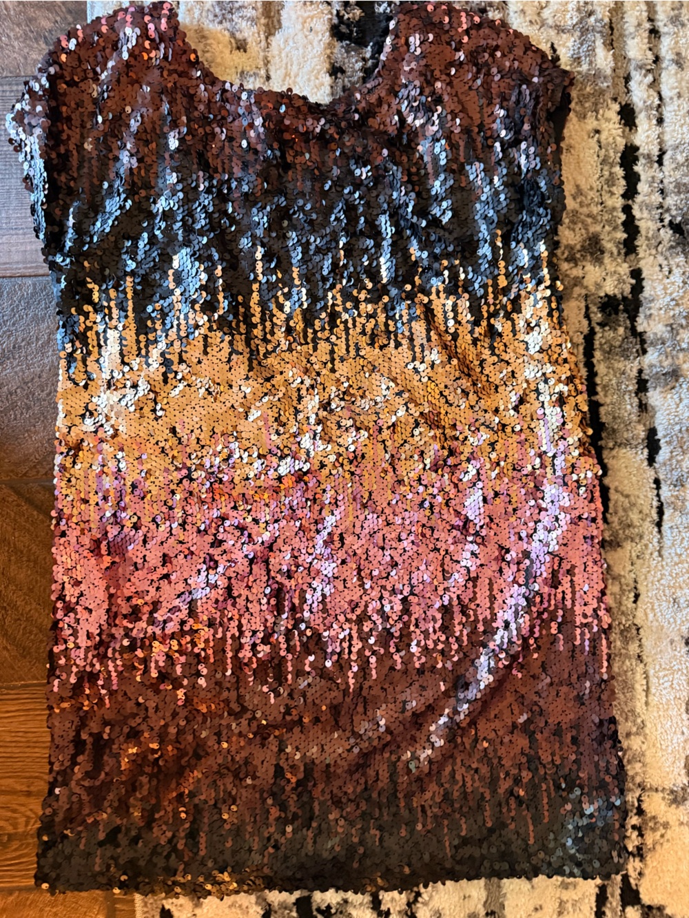 Tobi Black and Ombré Sequin Accent